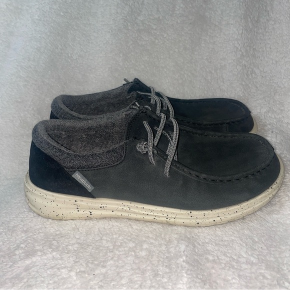 Hey Dude Wally Mid Canvas (Black/White) Size Women 7 Men 5. - Picture 5 of 9